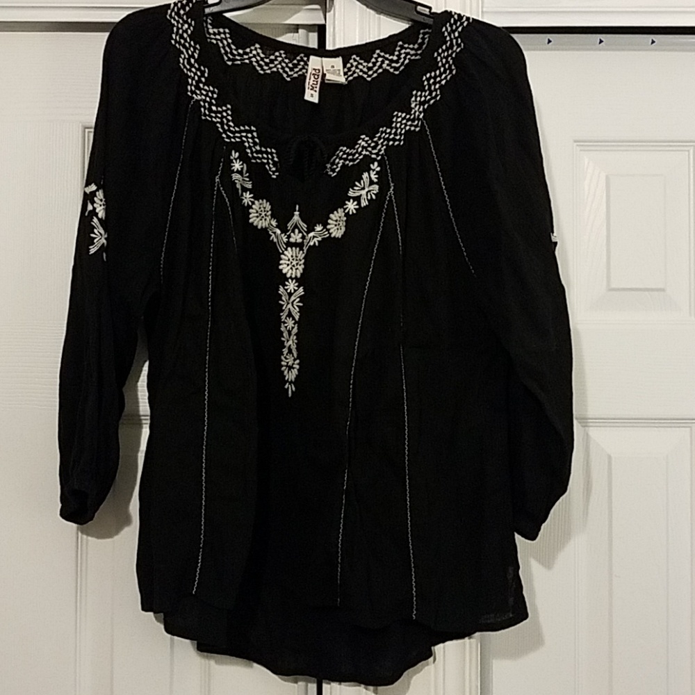 Mudd scoop neck tie top